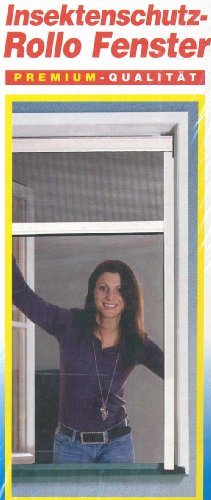 Insektenschutz Klemm-Rollo Fenster 130 x 160 cm cm braun Rhino Screen