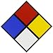 Brady 58500 Pressure Sensitive Vinyl Hazardous Material Signals, 2 1/2" Square, Legend "(NFPA Diamond)"