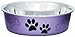 Loving Pets Bella Dog Bowls- Stainless Steel Dog & Cat Bowls - Spill Proof Dog Food Bowl, Cat Bowl, Puppy Essentials & Pet Supplies Great for Home & Travel (Large 35-65 lbs, Grape)