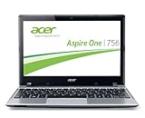 Acer Aspire One 756 29,5 cm (11,6 Zoll) Netbook (Intel Dual-Core 847, 1,1GHz, 4GB RAM, 320GB HDD, Intel HD, Win 8) silber
