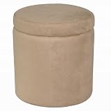 Retail Furnitures item: Microfiber Storage Ottoman - Tan