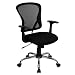 Flash Furniture Mid-Back Black Mesh Office Chair with Chrome Finished Base