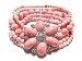 Coral Bead Crystal Flower Bracelet Fashion Jewelry