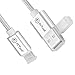 ATool® Lightning Cable, 2pcs 3Ft 10Ft, Nylon Braided USB Cord Charging Cable for iPhone SE, 6s, 6s Plus, 6, 6 Plus, 5S, 5C, 5, iPad Mini, Air, iPad 5, iPod , Copper core,IOS 9.0 (Silver)