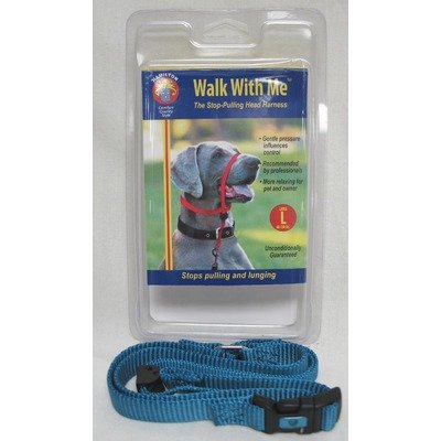 Hamilton 5/8-Inch Large Dog Head Harness, 60 to 130-Pound, Ocean Blue