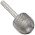 PFERD Cylindrical Carbide Bur, Uncoated (Bright) Finish, Diamond Cut, Radius End