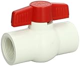 Hayward QVC1010TSEW 1-Inch White QVC Series Compact Ball Valve with Threaded End Connection