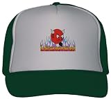 The Devil went down to New Jersey! Adult Mesh Back Trucker Cap / Hat FOREST