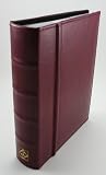 Red Lighthouse postcard album with 50 clear 2-pocket sheets for 100 postcards.