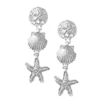 Sterling Silver Seashell Dangle Earrings