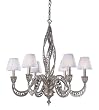 6 Light Chandelier In Sunset Silver And Crystal Accents