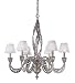 6 Light Chandelier In Sunset Silver And Crystal Accents