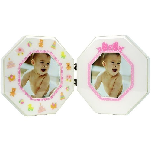 Elegant Baby Double Octagon Frame - Pink