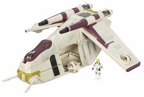 Childrens Toyshop  Toys : Star Wars Transformers - Clone Pilot Republic Gunship
