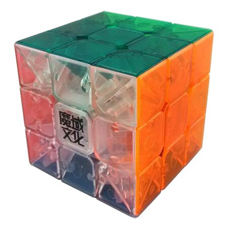 MoYu AoLong V2 3x3x3 Enhanced Edition Stickerless Speed Cube (1 Piece), Transparent