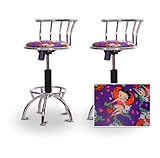 2 24"-29" Betty Boop Print Purple Chrome Metal Adjustable Specialty / Custo ....