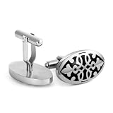 Top Quality Fine Polished Fleur De Lys Guilloche Lacquer Embossed Stainless Steel Cuff Links Cufflinks for Man Men Graduate With Bullet Backs closures