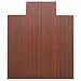 Anji Mountain Bamboo Chairmat & Rug Co. Roll-Up Bamboo Chairmat, 55-Inch-by-57-Inch, 5mm Thick, With Lip, Dark Cherry