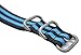 ArtStyle Watch Band with Colorful Nylon Material Strap and Heavy Duty Brushed Buckle (Black/Blue, 22mm)