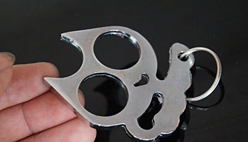 JasonHome®Cute Cat Keychain Self Defense Emergency Survival Tool, Silver