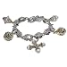 Eve's Addiction Designer Inspired Byzantine Style Silver Charm Bracelet
