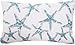 Chloe & Olive Wonders of The Seas Turquoise Collection Ocean Coral and Star Fish Lumbar Pillow Cover, 12 by 20-Inch, Blue