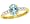 14K Yellow Gold Sweet Oval Gemstone and Diamond North-South Promise Ring-Sky Blue Topaz, size5