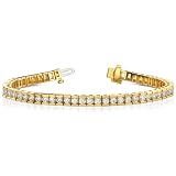 10.50 Ct Round E/F VS Certified Channel Set Natural Diamond Tennis Bracelet in 14KY