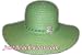 Braided Hat with 4" Brim with Cowry Shell Flower, Green