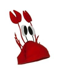 Single Detail Page Misc: Red Felt Crab Hat Party Costume Adjustable Fits Child or Adult - Fun Express