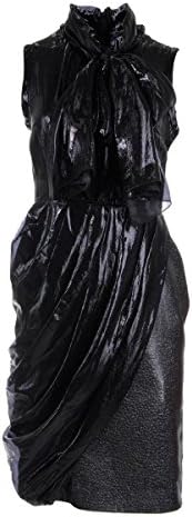 Giambattista Valli Womens Silk Tie Neck Cocktail Dress Black XXS