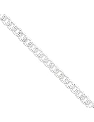 .925 Sterling Silver 8mm Pave Curb Link Chain