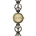Xhilaration Peace Sign Wristwatch - Goldtone