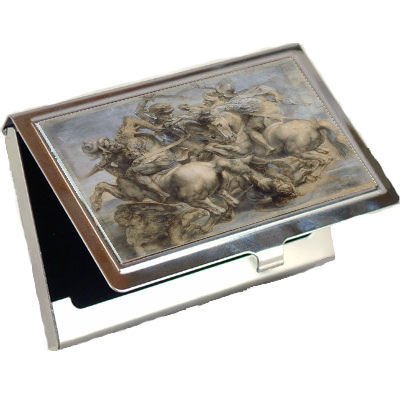 Battle of Anghiari By Leonardo DaVinci Business Card Holder