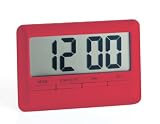 Large Display Magnetic Digital Kitchen Timer - rubberised finish - Red