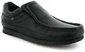 Kickers "Fragile Slip On" Mens Leather Slip On Elasticated Fashion Shoes - Black