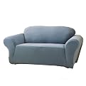 Stretch Piqué T-Cushion Loveseat Slipcover - Federal Blue