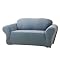 Stretch Piqué T-Cushion Loveseat Slipcover - Federal Blue