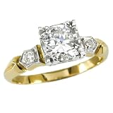 14K Antique Diamond Engagement Ring, circa 1940s