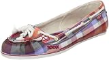 Sugar Women's Haiau Boat Shoe,Red Plaid,8.5 M US