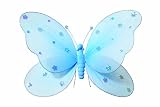 Hanging Butterfly 14" Large Blue Nylon Butterfly w...