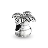 Bling Jewelry Beach Palm Tree Sterling Silver Bead Pandora Troll Charm Compatible