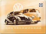 VW Käfer & Bus Blechschild 30 x 40 cm