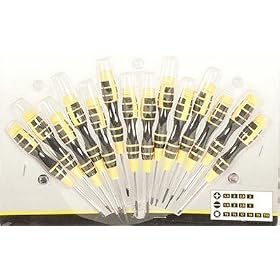 14 TOURNEVIS CHROME VANADIUM PLAT CRUCIFORME ET ERGONOMIQUE OUTIL DE VISSAGE