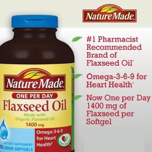 Nature Made Organic Flaxseed Oil 1400 mg 300 Softgels