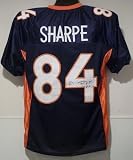 Shannon Sharpe Autographed/Hand Signed Denver Broncos Blue Jersey w/''HOF 11''