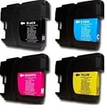 Produkt-Bild: 4 XL Patronen kompatibel zu Brother LC 985 LC 39 Sparset (1x schwarz & je 1x cyan magenta yellow) LC 985BK LC 985Y LC 985C LC 985M LC 39BK LC 39Y LC 39C LC 39M f&uuml;r Brother DCP-J125 - Brother DCP-J315W - Brother DCP-J515W - Brother MFC-J265W - Brother MFC-J410 - Brother MFC-J415W - Brother MFC-J220 - Hohe Qualit&auml;t