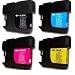 4 XL Patronen kompatibel zu Brother LC 985 LC 39 Sparset (1x schwarz & je 1x cyan magenta yellow) LC 985BK LC 985Y LC 985C LC 985M LC 39BK LC 39Y LC 39C LC 39M f�r Brother DCP-J125 - Brother DCP-J315W - Brother DCP-J515W - Brother MFC-J265W - Brother MFC-J410 - Brother MFC-J415W - Brother MFC-J220 - Hohe Qualit�t
