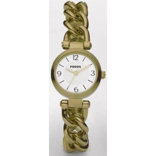 Fossil Women's ES2752 Gold Stainless-Steel Analog Quartz Watch with White Dial
