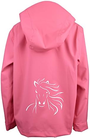 Charlies Coat Big Girls Reflective Horse Waterproof Jacket XL Neon Pink